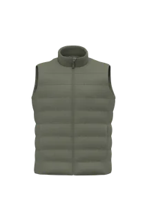 Native Spirit Duurzame gewatteerde damesbodywarmer in Organic Khaki, voorkant