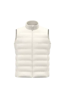 Native Spirit Duurzame gewatteerde damesbodywarmer in Ivory, voorkant