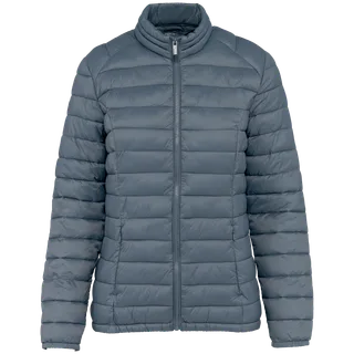 Native Spirit Eco-friendly ladies’ lightweight down jacket in Mineral Grey, voorkant