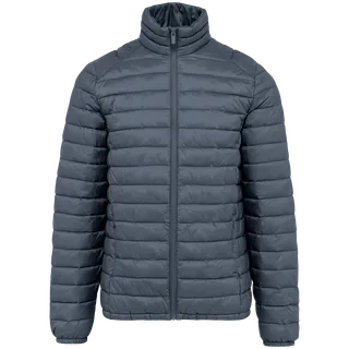 Native Spirit Ecologische lichte donsjekker voor heren in Mineral Grey, voorkant
