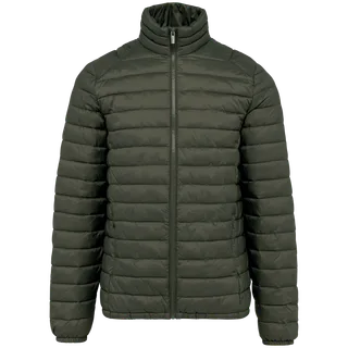 Native Spirit Ecologische lichte donsjekker voor heren in Organic Khaki, voorkant