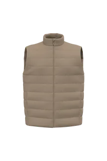 Native Spirit Duurzame gewatteerde herenbodywarmer in Driftwood, voorkant