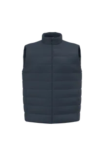 Native Spirit Duurzame gewatteerde herenbodywarmer in Navy Blue, voorkant