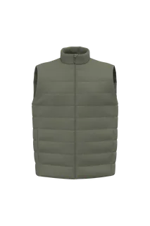 Native Spirit Duurzame gewatteerde herenbodywarmer in Organic Khaki, voorkant