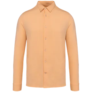 Native Spirit Ecologisch herenoverhemd van jersey in Pastel Apricot, voorkant