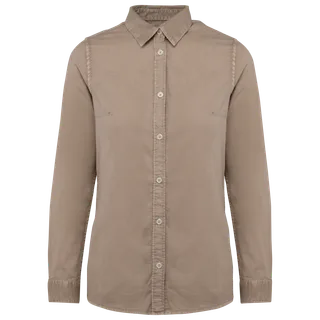Native Spirit Eco-friendly ladies’ washed effect shirt in Washed Linen, voorkant