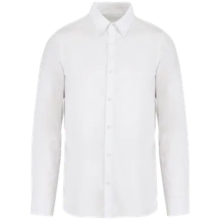 Native Spirit Eco-friendly men's washed effect shirt in Washed white, voorkant