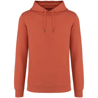 Native Spirit Ecologische uniseks sweater met capuchon French Terry in Washed Pomelo, voorkant