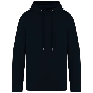 Native Spirit Ecologische uniseks sweater met capuchon French Terry in Washed black, voorkant