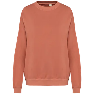 Native Spirit Ecologische oversized uniseks sweater French Terry in Washed Pomelo, voorkant