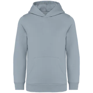 Native Spirit Ecologische kindersweater met capuchon in Aquamarine, voorkant