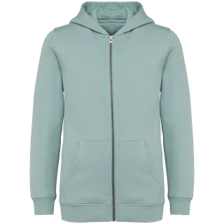Native Spirit Ecologisch kindersweatvest met capuchon in Jade Green, voorkant