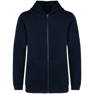 Native Spirit Ecologisch kindersweatvest met capuchon in Navy Blue, voorkant