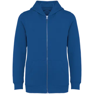 Native Spirit Ecologisch kindersweatvest met capuchon in Sea Blue, voorkant