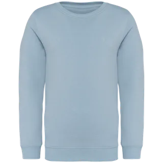 Native Spirit Ecologische kindersweater met ronde hals in Aquamarine, voorkant