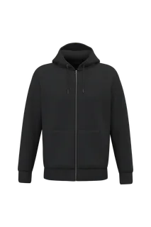 Native Spirit Ecologisch uniseks sweatvest met capuchon in Black, voorkant