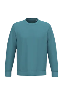 Native Spirit Ecologische uniseks sweater met ronde hals in Adriatic Blue, voorkant