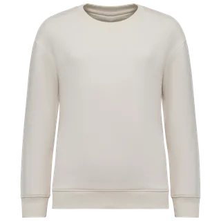 Native Spirit Ecologische cropped kindersweater met ronde hals in Ivory, voorkant