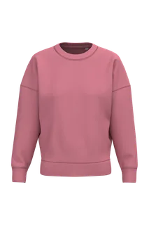 Native Spirit Ecologische dames sweater met ronde hals en verlaagde schouders in Antique Rose, voorkant