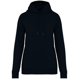 Native Spirit Eco-friendly ladies' raglan hooded sweatshirt in Black, voorkant