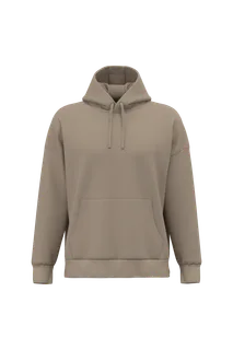 Native Spirit Duurzame uniseks oversized sweater met capuchon in Wet Sand, voorkant