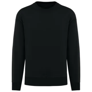 Native Spirit Ecologische oversized uniseks sweater met ronde hals in Black, voorkant