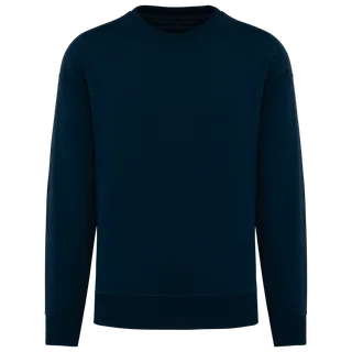 Native Spirit Ecologische oversized uniseks sweater met ronde hals in Navy Blue, voorkant