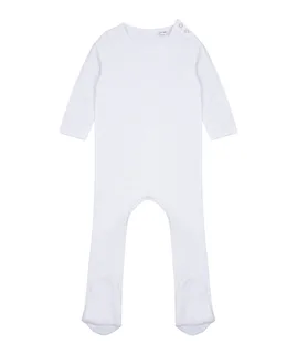 Larkwood Pyjama met lange mouwen van biologisch katoen in White, voorkant