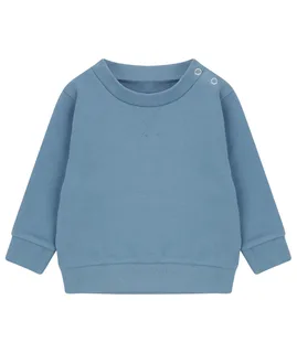 Larkwood Ecologische kindersweater in Stone blue, voorkant