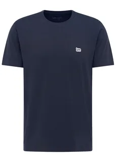 Lee T-shirt Patch Logo Lee in Navy, voorkant