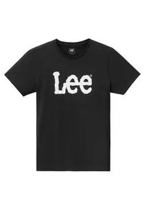 Lee T-shirt Logo Lee in Black, voorkant