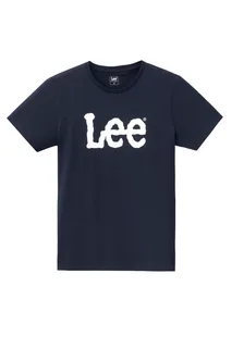 Lee T-shirt Logo Lee in Navy, voorkant