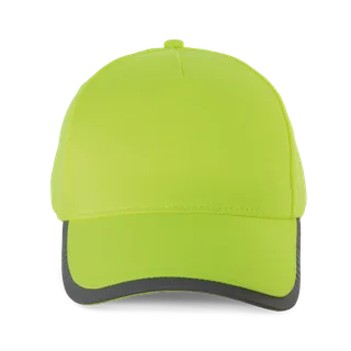 K-UP 5-panel polyester cap in Fluorescent Yellow, voorkant