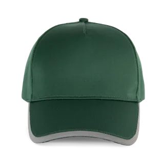 K-UP 5-panel polyester cap in Pineneedle Green, voorkant