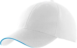 K-UP Sportpet met 6 panelen in White / Aqua Blue, voorkant