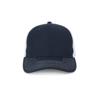 K-UP 6 panel Trucker with contrast color stitching in Navy / White, voorkant