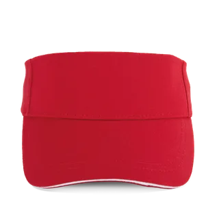 K-UP Sportieve katoenen zonneklep in Classic Red / White, voorkant