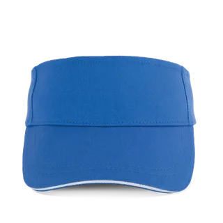 K-UP Sportieve katoenen zonneklep in Nebulas Blue / White, voorkant