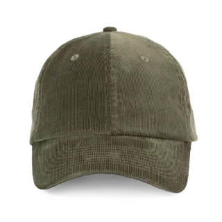 K-UP Fluwelen pet met laag profiel in Bold Khaki, voorkant