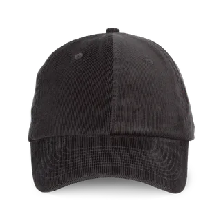 K-UP Fluwelen pet met laag profiel in Black, voorkant