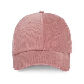 K-UP Fluwelen pet met laag profiel in Old Pink, voorkant
