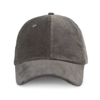 K-UP Fluwelen pet met laag profiel in Raven Grey, voorkant
