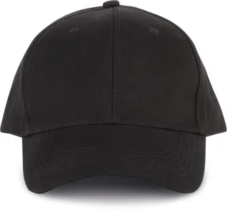 K-UP 6 panels organic cotton cap in Black, voorkant