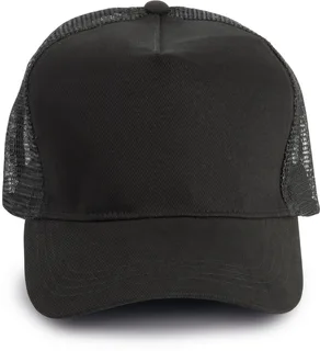 K-UP Trucker cap - 5 panels in Black, voorkant