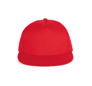 K-UP Snapback cap - 5 panels in Red, voorkant
