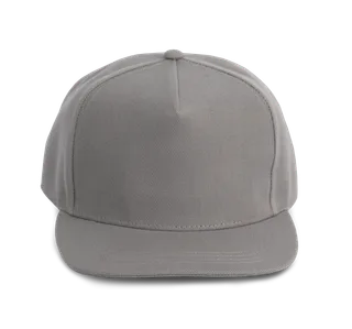 K-UP Pet Snapback - 5 panelen in Light Grey, voorkant