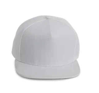 K-UP Pet Snapback - 5 panelen in White, voorkant