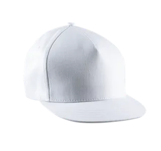 K-UP Kids' snapback cap - 5 panels in White, voorkant