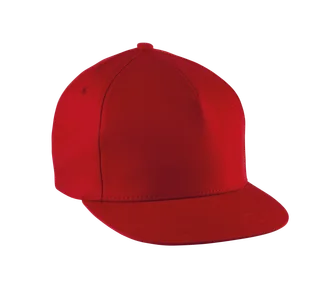 K-UP Kids' snapback cap - 5 panels in Red, voorkant