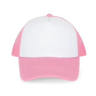 K-UP Kindertruckerpet - 5 Panelen in White / Aurora Pink, voorkant